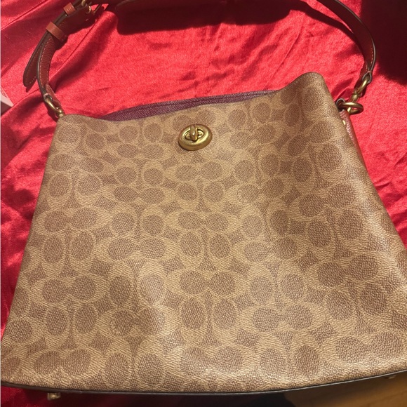 Coach | Bags | Coach Tan Patterned Shoulder Bag | Poshmark
